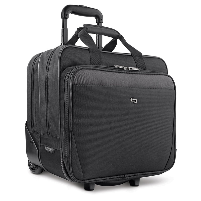 Solo New York Rolling Catalog Case with Wheels - Roller Laptop Bag, Wheeled Briefcase for Women & Men, Carry On Size for Travel, Fits 17.3" Computer - Empire, Black