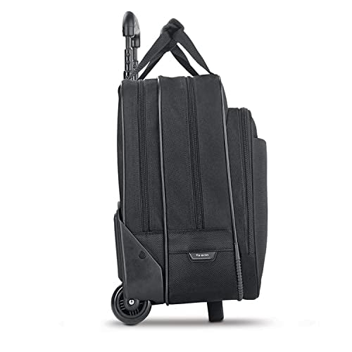 Solo New York Rolling Catalog Case with Wheels - Roller Laptop Bag, Wheeled Briefcase for Women & Men, Carry On Size for Travel, Fits 17.3" Computer - Empire, Black