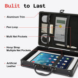 Sooez Key Lock Clipboard Storage Box, Heavy Duty Clipboard with Storage, Metal Locking Box with Handle, Lock Box Maximum Security - Holds Letter Size Paper, 12.5 x 9.5 inch, Black