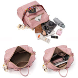 Soperwillton Women Backpack Purse Multipurpose Design Handbags Shoulder Bag PU Leather Travel bag Backpack Set 2pcs