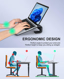 Soqool Laptop Stand for Desk, Ergonomic Detachable Laptop Riser, Aluminum MacBook Stand, Compatible with 12 - 17'' All Laptops Such as MacBook Pro/HP/Dell/Lenovo, Black
