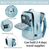 Sowaovut Travel Laptop Backpack, Extra Large High School College Backpacks, Flight Approved Daypack Business Bag Fit 17.3 inch Laptop for Men Women (Light Blue)