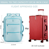 Sowaovut Travel Laptop Backpack, Extra Large High School College Backpacks, Flight Approved Daypack Business Bag Fit 17.3 inch Laptop for Men Women (Light Blue)