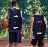 Spalding Basketball Backpack Sports Bag | Large Navy Backpack with Shoe and Ball Compartment | Use for Sport Accessories and Stuff | Basketball Gifts for Sports Players