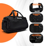 Spalding Sports Basketball Duffle Bag | Large Basketball Duffel Bag for Women and Men | Great for Workout and Travel | with Wet and Shoe Compartment | 10 Durable Strong Zippered Pockets
