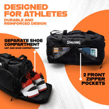 Spalding Sports Basketball Duffle Bag | Large Basketball Duffel Bag for Women and Men | Great for Workout and Travel | with Wet and Shoe Compartment | 10 Durable Strong Zippered Pockets