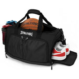 Spalding Sports Basketball Duffle Bag | Large Basketball Duffel Bag for Women and Men | Great for Workout and Travel | with Wet and Shoe Compartment | 10 Durable Strong Zippered Pockets