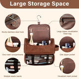 Sparklove Personalized Gifts for Men - Personalized Initial Toiletry Bag with Laser Engraved Monogram - Leather Travel Kit Shaving Organizer - Unique Present for Him, Husband, Boyfriend, Dad （S）