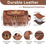 Sparklove Personalized Gifts for Men - Personalized Initial Toiletry Bag with Laser Engraved Monogram - Leather Travel Kit Shaving Organizer - Unique Present for Him, Husband, Boyfriend, Dad （S）