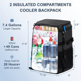 SPARTER Backpack Cooler Insulated Leak Proof 49 Cans, 2 Insulated Compartments Thermal Bag, Portable Lightweight Beach Travel Camping Lunch Backpack for Men and Women