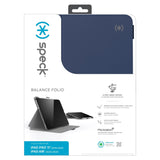 Speck Case for iPad Pro 4th Generation 11 Inch - Drop & Camera Protection, Slim Multi Range Stand, Apple Pencil Holder - Arcadia Navy/Moody Grey