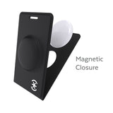 Speck Products Presidio Luggage Tag Pro Air Tag Holder, Black/Black/White