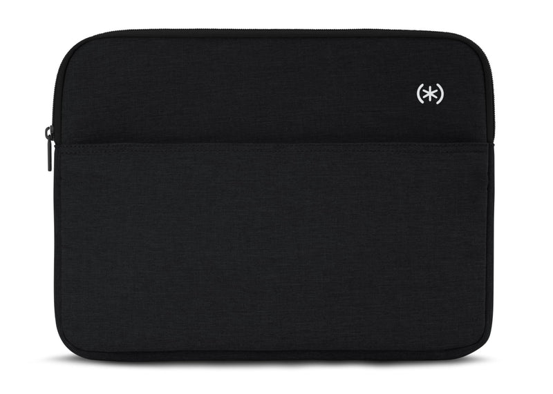 Speck Transfer Pro - Pocket Universal 13 - 14 Inch Laptop Sleeve with Front Pocket - Durable Protective Case for Laptops and Tablets - Compatible with MacBook Computers - Black/White