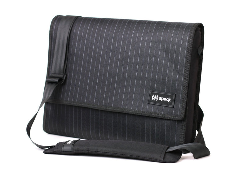 Speck TuckPack Messenger Bag for 15 - Inch Macbooks - Speakeasy Gray Pinstripe (NBAG - TUCK15 - PINGRY)