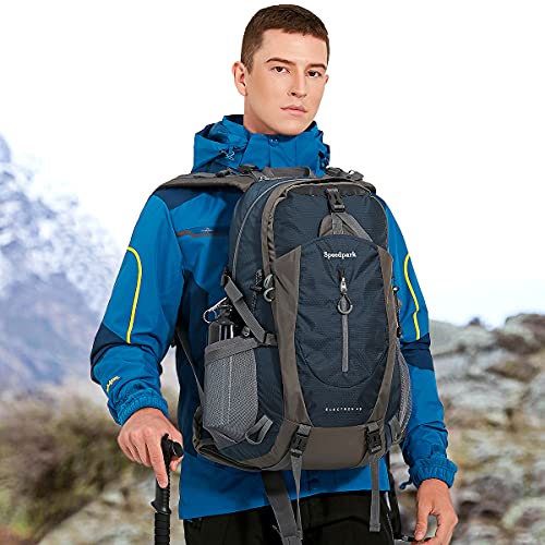 SPEEDPARK Hiking Backpack 40L Waterproof Hiking Daypack with Rain Cover, Outdoor Trekking Travel Backpacks for Men Women
