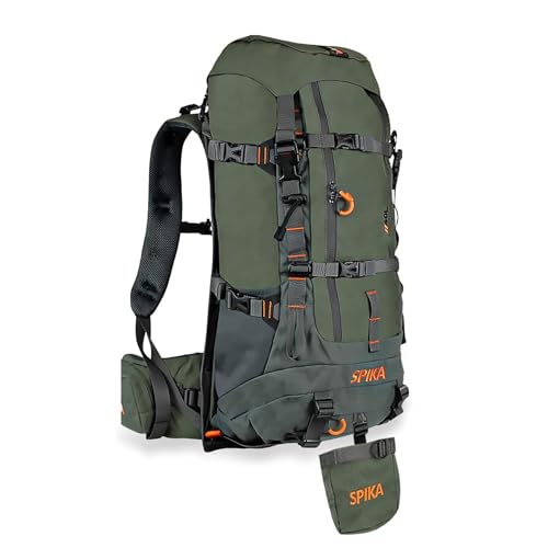 SPIKA Hunting Backpack Internal Frame for Men Waterproof Hunting Pack with Rifle Holder Rain Cover Extendable 40L+ Capacity | Backpacks4Less