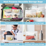 SPLF 4 Pack Leakproof Clear Toiletry bags, TSA Approved Quart Size Zipper Bags, BPA Free Travel Makeup Cosmetic Bags for Women Men, Carry on Airport Airline Compliant Bags