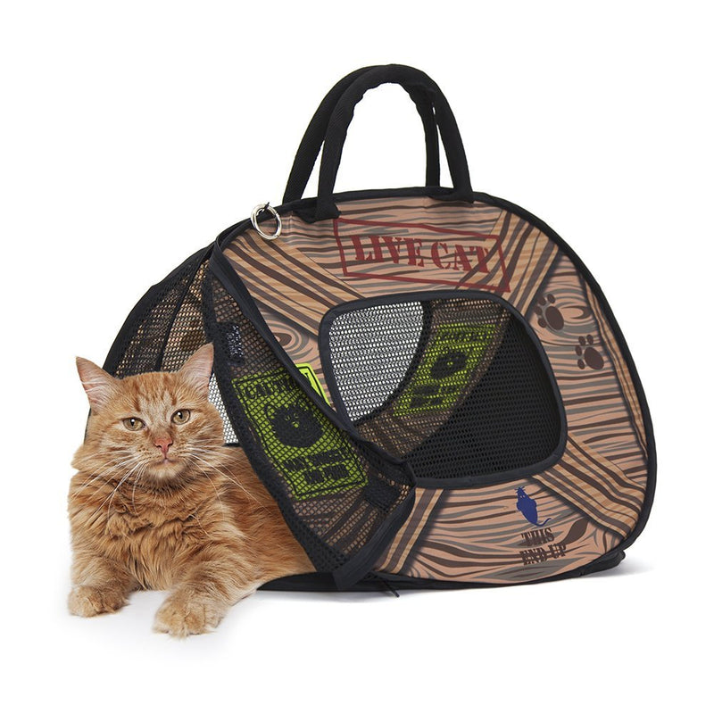 SportPet Designs Pop Open Cat Carrier, Soft-Sided Collapsible Travel Carrier for Cats up to 15 lbs, Lightweight Portable Design with | Backpacks4Less