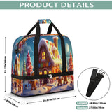 Sports Gym Bag Christmas Cookies Igloo Large Travel Duffel Bag With Shoe Compartment Foldable Waterproof Carry - On Weekend Travel Bags for Camping Overnight Yoga Hospital Travel Bags