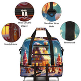Sports Gym Bag Christmas Cookies Igloo Large Travel Duffel Bag With Shoe Compartment Foldable Waterproof Carry - On Weekend Travel Bags for Camping Overnight Yoga Hospital Travel Bags