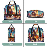 Sports Gym Bag Christmas Cookies Igloo Large Travel Duffel Bag With Shoe Compartment Foldable Waterproof Carry - On Weekend Travel Bags for Camping Overnight Yoga Hospital Travel Bags