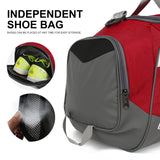 Sports Gym Bag，INOXTO Travel Duffel Bag with Dry Wet Pocket And Shoe CompartmentFor Women and Men，40L/55L Fitness Waterproof Weekender Bag For Swim Sports Travel Working Out (Red, 40L)