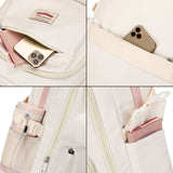 Spotted Tiger School Backpack for Girls Backpack with Lunch Box Anime Bookbag Set School Bag Kawaii Backpacks for Girls Teens (White)