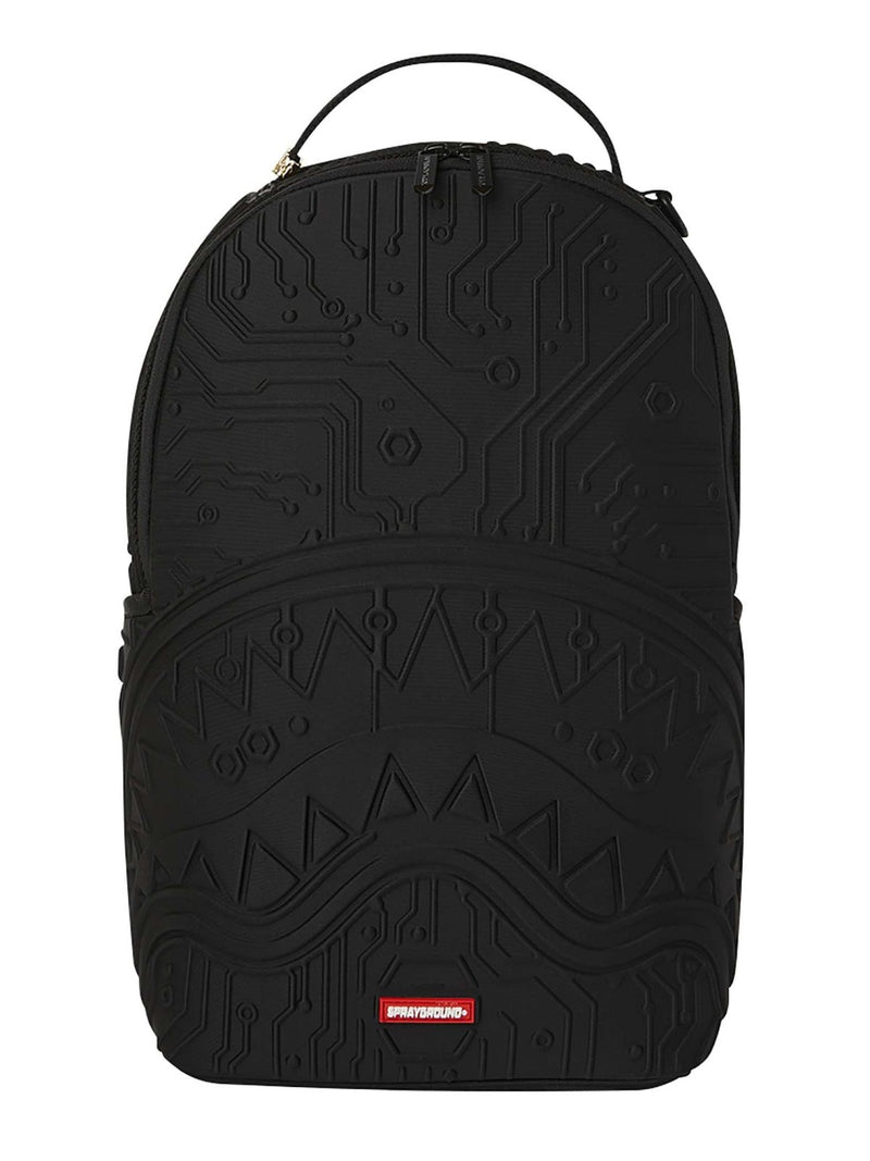 Sprayground Future Foam 2.5 Backpack, Black, All - over Printed Graphics, Multiple Zipper Pockets, Adjustable Strap