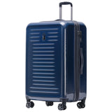 Spyder Rails Expandable Hardside Upright Suitcase with 360° Spinner Wheels, TSA Approved Lock (Navy, Large Checked)