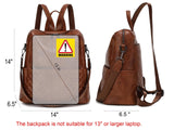 sqlp Daily Use Backpack Purse for Women Vegan Leather Travel Back Pack Fashion Multipurpose Design Shoulder Bags Handbag