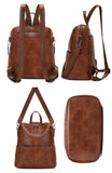 sqlp Daily Use Backpack Purse for Women Vegan Leather Travel Back Pack Fashion Multipurpose Design Shoulder Bags Handbag