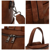 sqlp Daily Use Backpack Purse for Women Vegan Leather Travel Back Pack Fashion Multipurpose Design Shoulder Bags Handbag