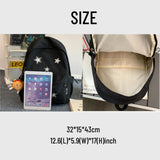 srdmuph Kawaii Backpack with Cute Accessories Pendant Travel Casual Daypack Lightweight Laptop Bags Outdoor Women (Black)