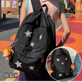 srdmuph Kawaii Backpack with Cute Accessories Pendant Travel Casual Daypack Lightweight Laptop Bags Outdoor Women (Black)
