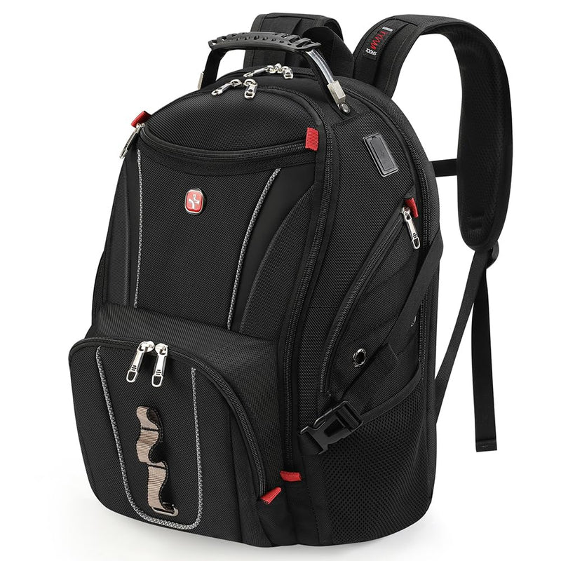 star cloud 17 Inch Travel Laptop Backpack,Business Tech Backpack with USB & Type - C Charging Port,180°TSA Friendly Travel College Work Backpack with Multiple Organizer Pockets for Men