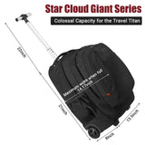 star cloud 21x14 x8 Rolling Backpack For Adults With wheel, Durable Wheeled Backpack With 17" Laptop Sleeve,Travel Carry on Backpack with Wheel for Convenience