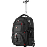 star cloud 21x14x9 Rolling Backpack with Wheels - Water - Resistant, 17.3" Laptop Compartment, Ideal Carry - On for Overnight Travel, College, Work - Wheeled Business Backpack for Adults
