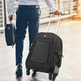 star cloud 4-Wheel Checked Rolling Backpack Extra-Large Roller Travel Laptop Backpack for Business, Water-Resistant Luggage, Backpack with Wheels for Commuting