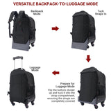 star cloud 4 - Wheel Rolling Backpack 45L (22x14x9 in): 17.3 - Inch Roller Travel Laptop Backpack for Business, Water - Resistant Carry - On Luggage, Airline Approved Suitcase for Travel and Commuting