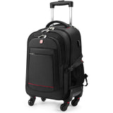 star cloud 4-Wheel Rolling Backpack 45L (22x14x9 in): 17.3-Inch Roller Travel Laptop Backpack for Business, Water-Resistant Carry-On Luggage, Airline Approved Suitcase for Travel and Commuting