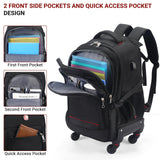 star cloud 4 - Wheel Rolling Backpack 45L (22x14x9 in): 17.3 - Inch Roller Travel Laptop Backpack for Business, Water - Resistant Carry - On Luggage, Airline Approved Suitcase for Travel and Commuting
