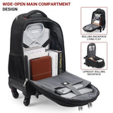 star cloud 4 - Wheel Rolling Backpack 45L (22x14x9 in): 17.3 - Inch Roller Travel Laptop Backpack for Business, Water - Resistant Carry - On Luggage, Airline Approved Suitcase for Travel and Commuting