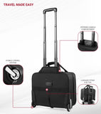 star cloud Rigid Frame Rolling Laptop Bag 18"×14"×8", Water - Resistant Rolling Briefcase with Wheels, Business Travel Computer Bag, Underseat Carry on Luggage for Men & Women