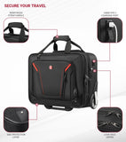 star cloud Rigid Frame Rolling Laptop Bag 18"×14"×8", Water - Resistant Rolling Briefcase with Wheels, Business Travel Computer Bag, Underseat Carry on Luggage for Men & Women