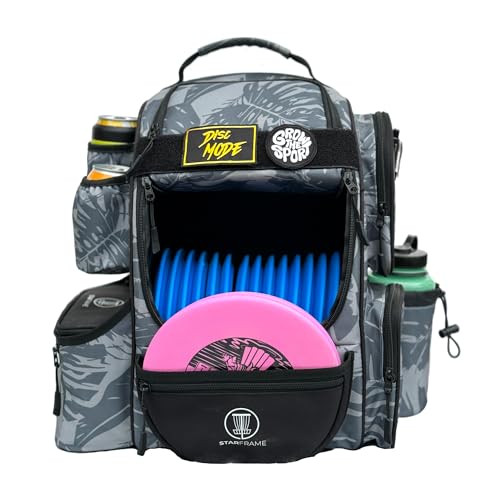 STAR FRAME Beast Disc Golf Bag With Cooler | 25+ Disc Frisbee Golf Backpack | 3-Can Insulated Cooler | Light Durable Gray Men Women | Backpacks4Less
