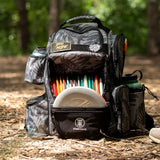 STAR FRAME Beast Disc Golf Bag With Cooler | 25+ Disc Frisbee Golf Backpack | 3-Can Insulated Cooler | Light Durable Gray Men Women Disc Golf Bag | Huge Storage & 12oz Can Holders