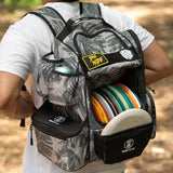 STAR FRAME Beast Disc Golf Bag With Cooler | 25+ Disc Frisbee Golf Backpack | 3-Can Insulated Cooler | Light Durable Gray Men Women Disc Golf Bag | Huge Storage & 12oz Can Holders