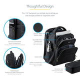 StarTech.com Unisex Backpack Ergonomic Computer Bag with Removable Accessory Case - Laptop/Tablet Pockets - Nylon, Black, 15.6" Professional IT Tech Work/Travel/Commute (NTBKBAG156)