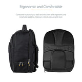 StarTech.com Unisex Backpack Ergonomic Computer Bag with Removable Accessory Case - Laptop/Tablet Pockets - Nylon, Black, 15.6" Professional IT Tech Work/Travel/Commute (NTBKBAG156)