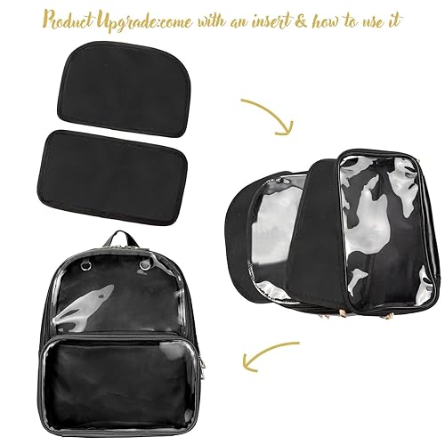 STEAMEDBUN Ita Bag Double Window Candy PU Leather Backpack Kawaii Pins Bag with insert